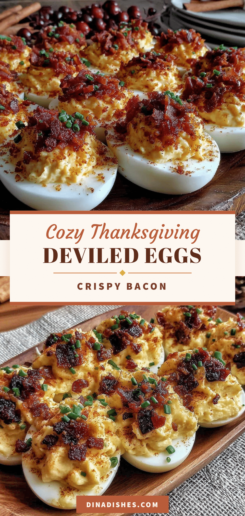 Thanksgiving Deviled Eggs with Bacon recipe