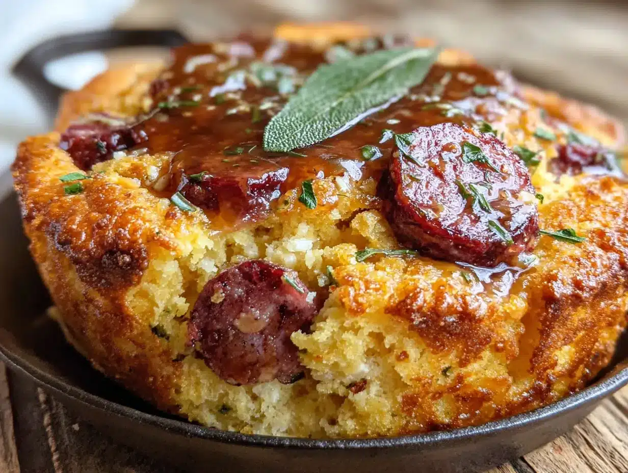 wholesome cornbread dressing with andouille sausage preparation steps