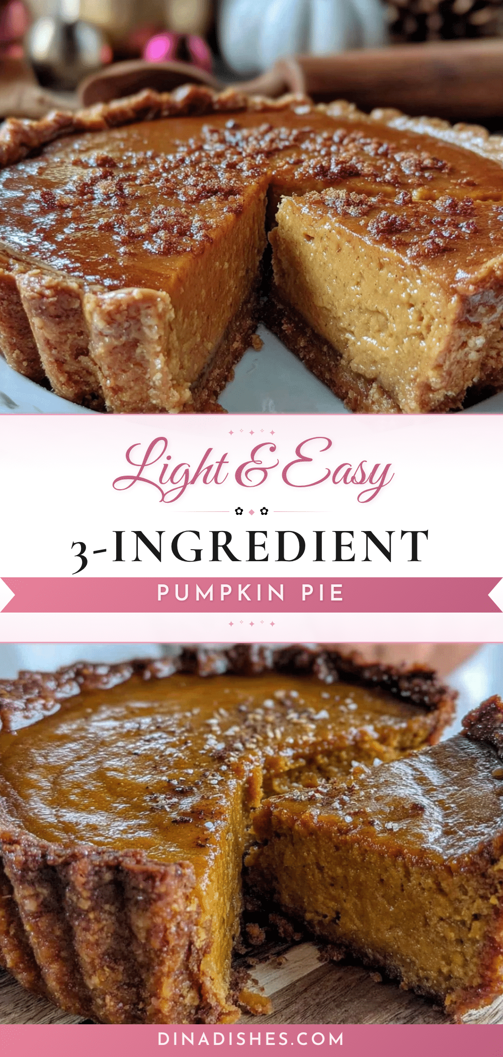 3-ingredient pumpkin pie recipe