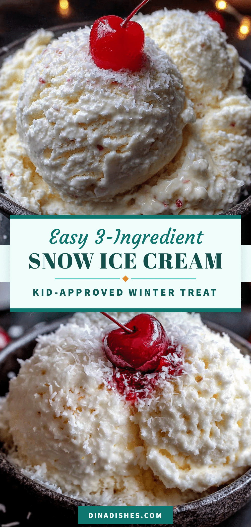 3-ingredient snow ice cream recipe