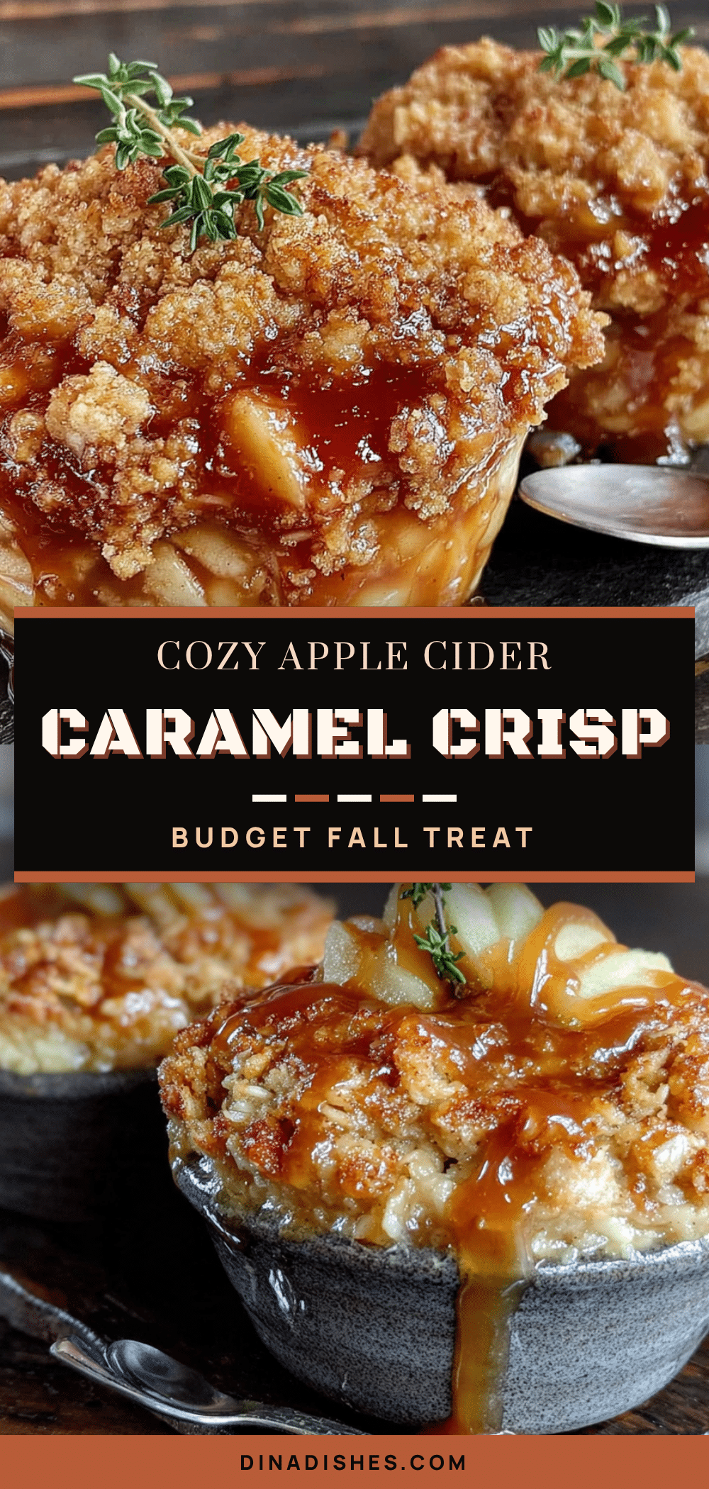 apple cider caramel crisp for two recipe