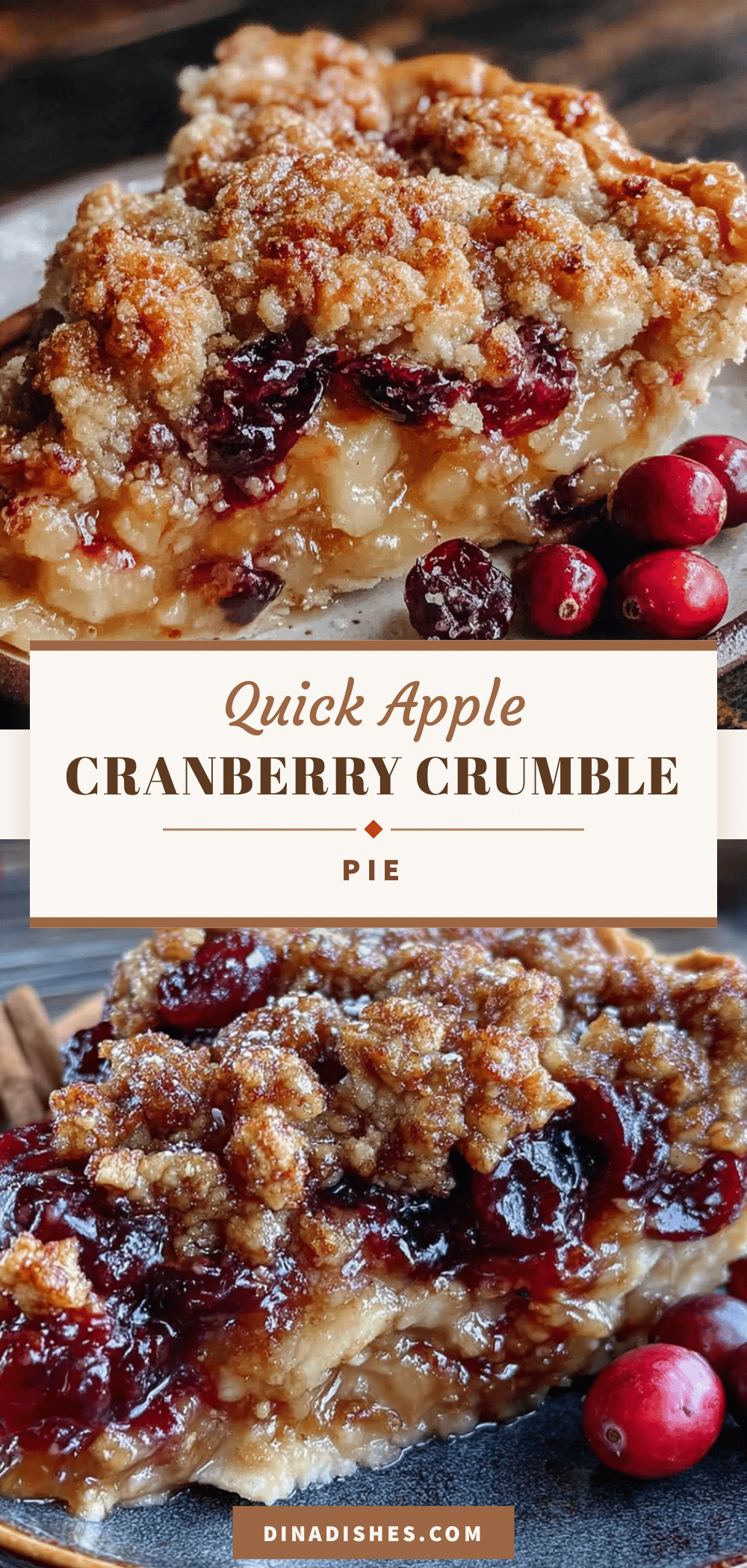 apple cranberry crumble pie recipe
