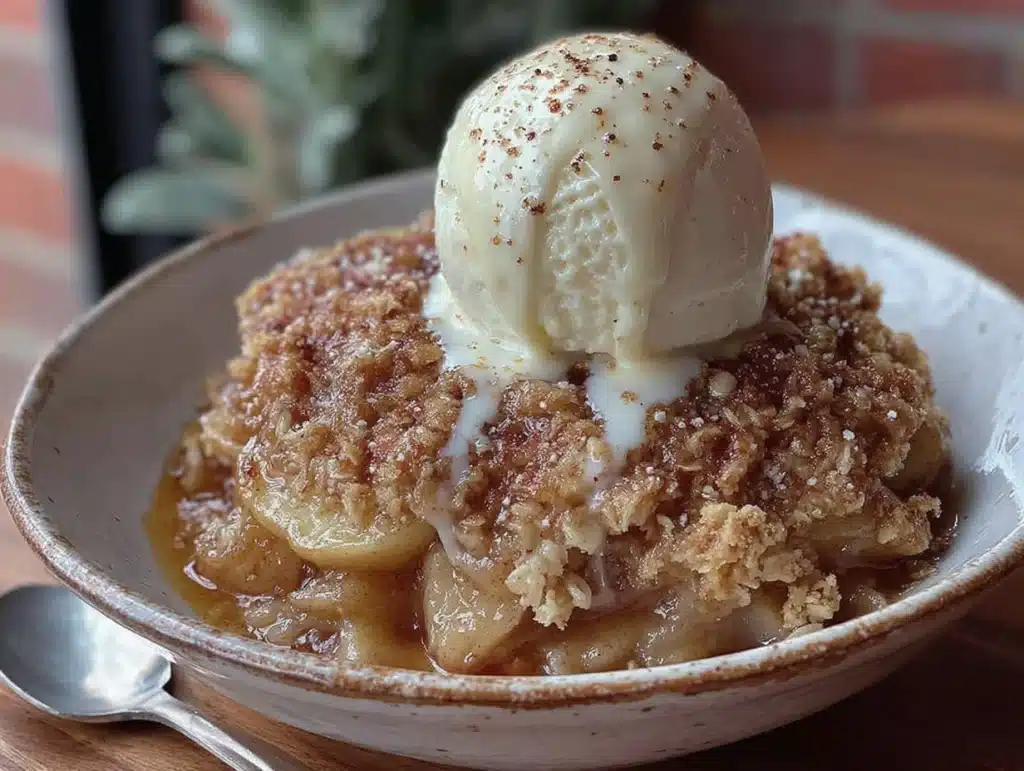 apple crisp with oat streusel - featured image
