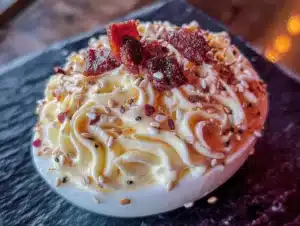 Bacon Everything Bagel Deviled Eggs - featured image