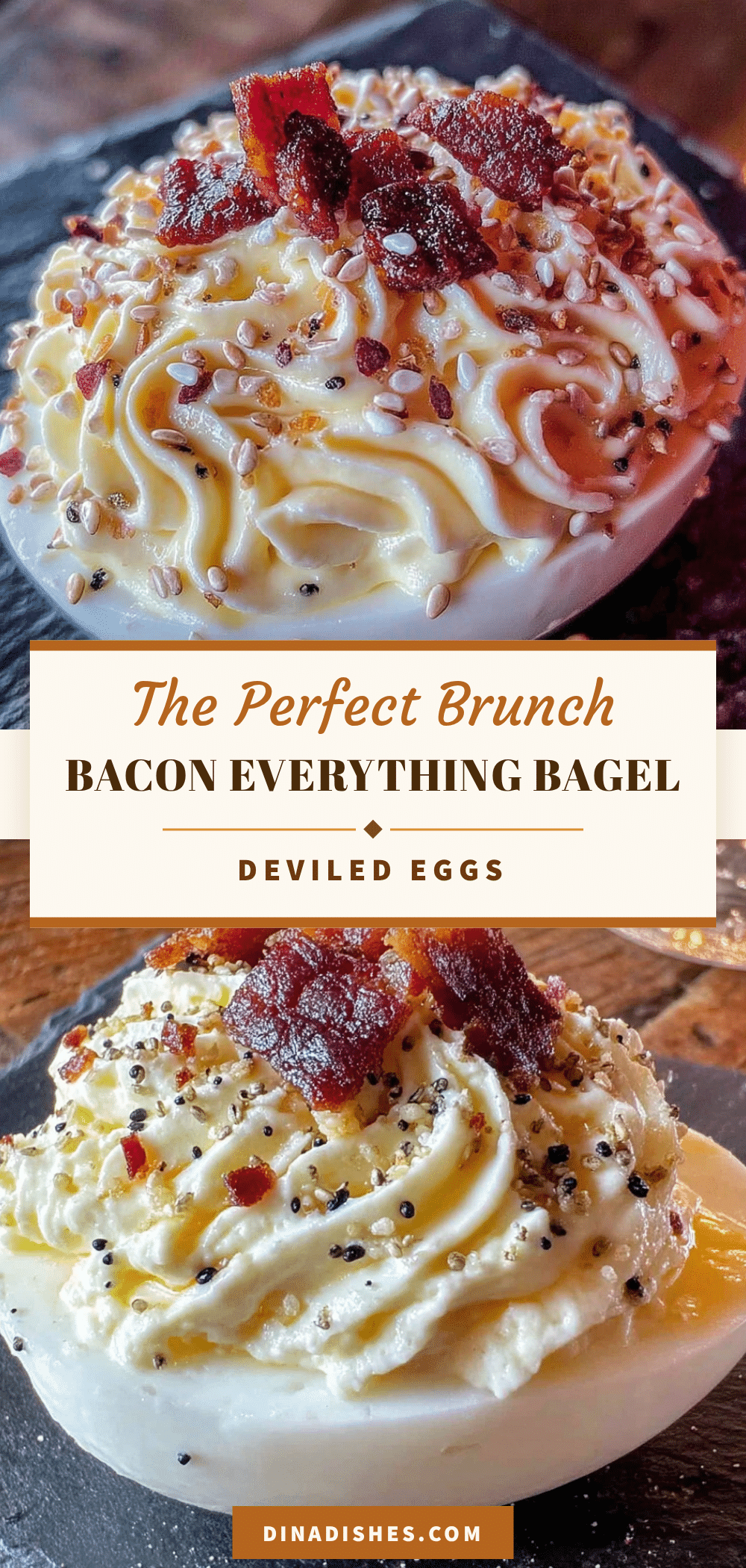 Bacon Everything Bagel Deviled Eggs recipe
