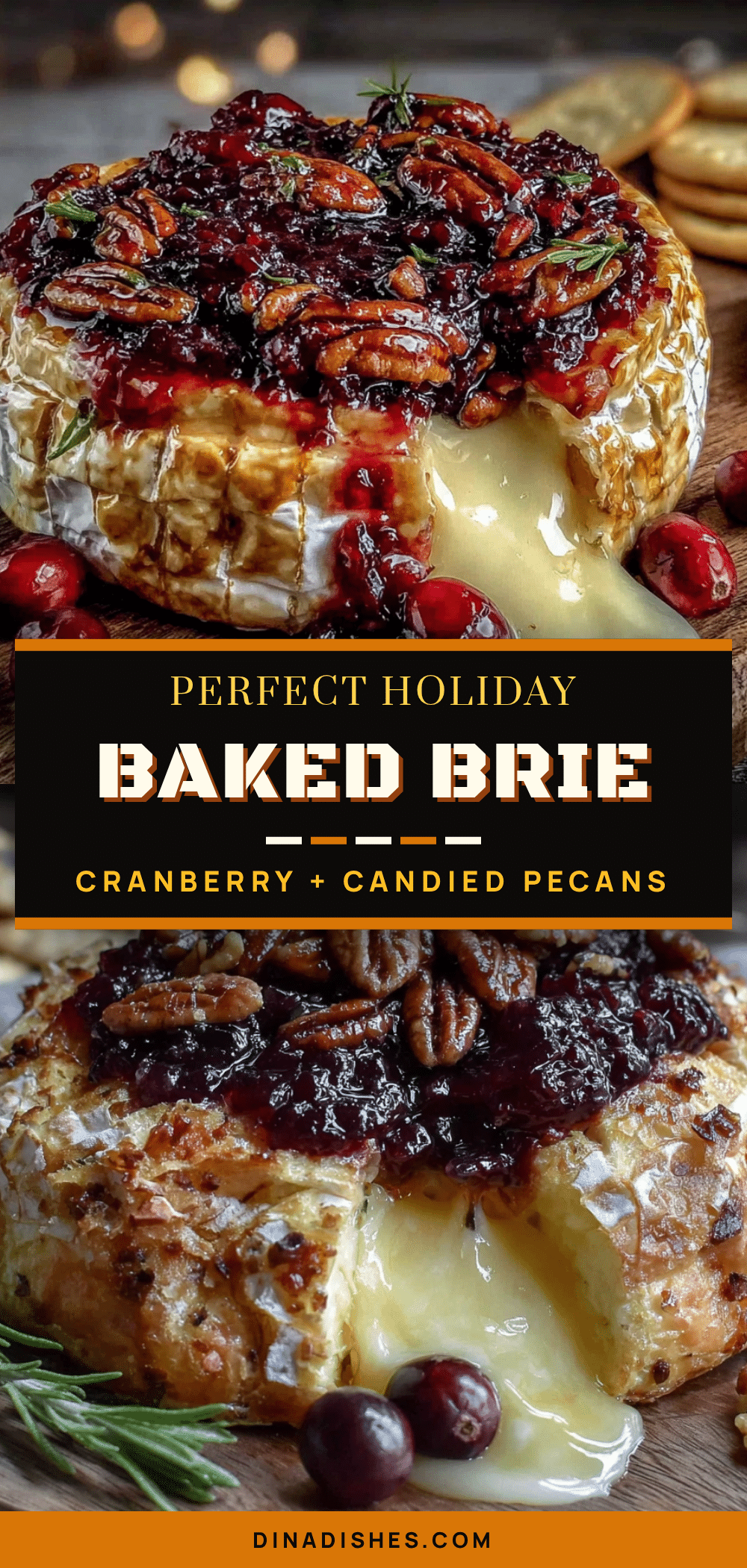 baked brie with cranberry pecans recipe