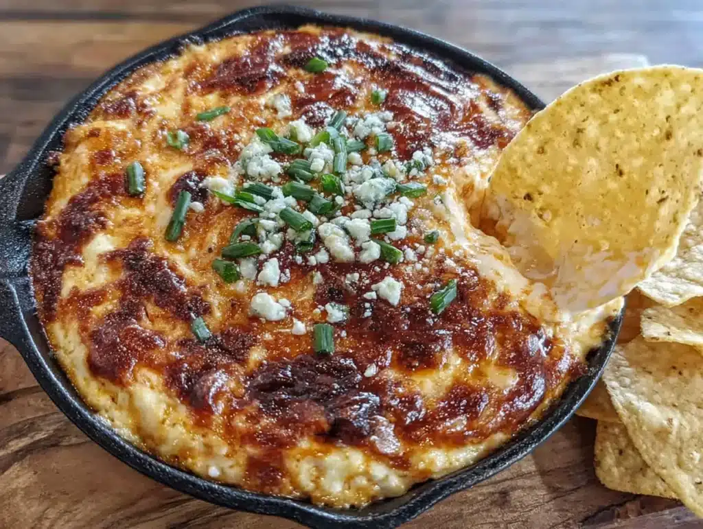 baked buffalo chicken dip - featured image