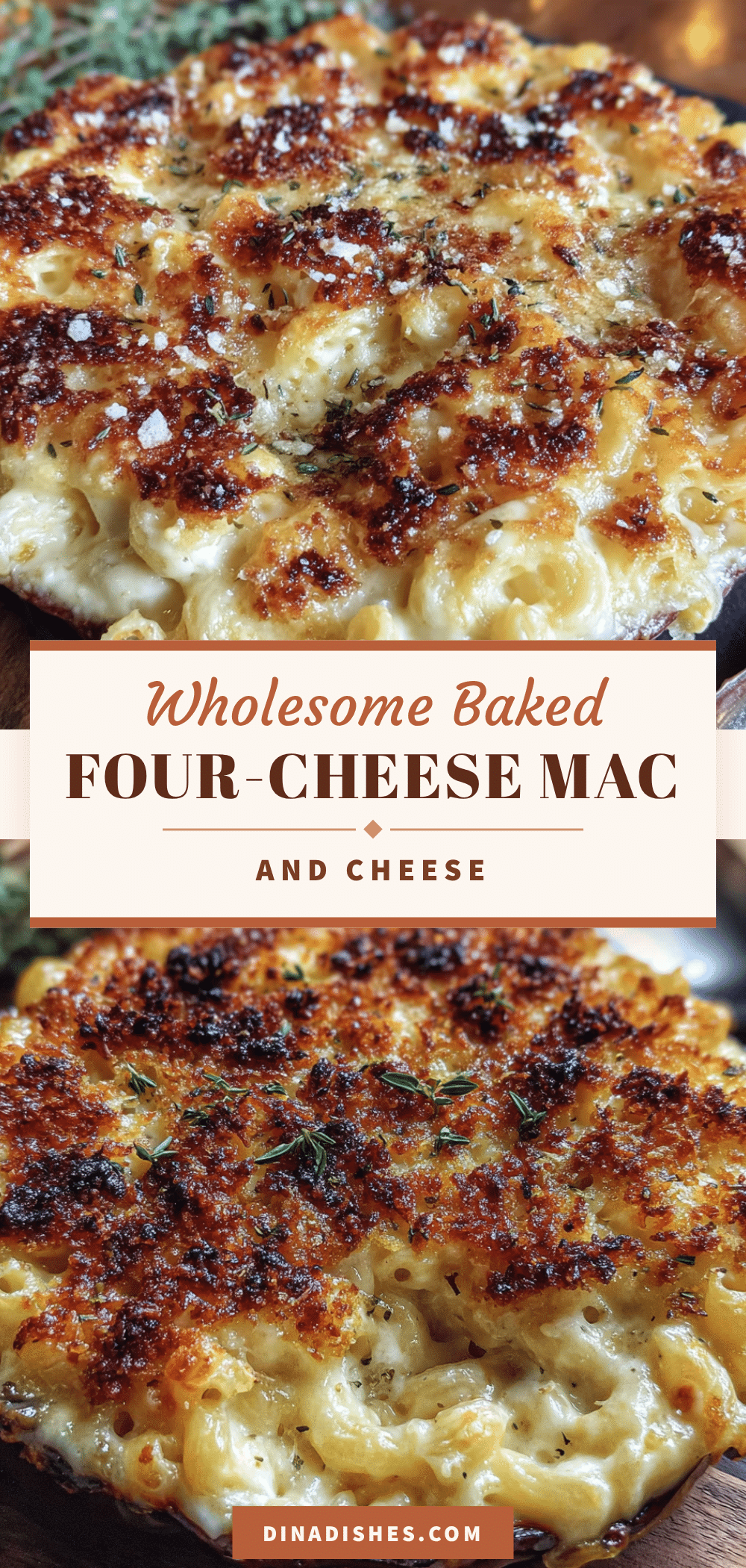 baked four-cheese mac and cheese recipe