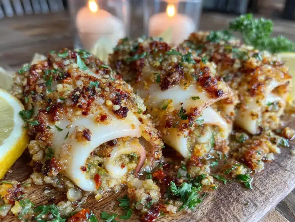 baked stuffed calamari - featured image