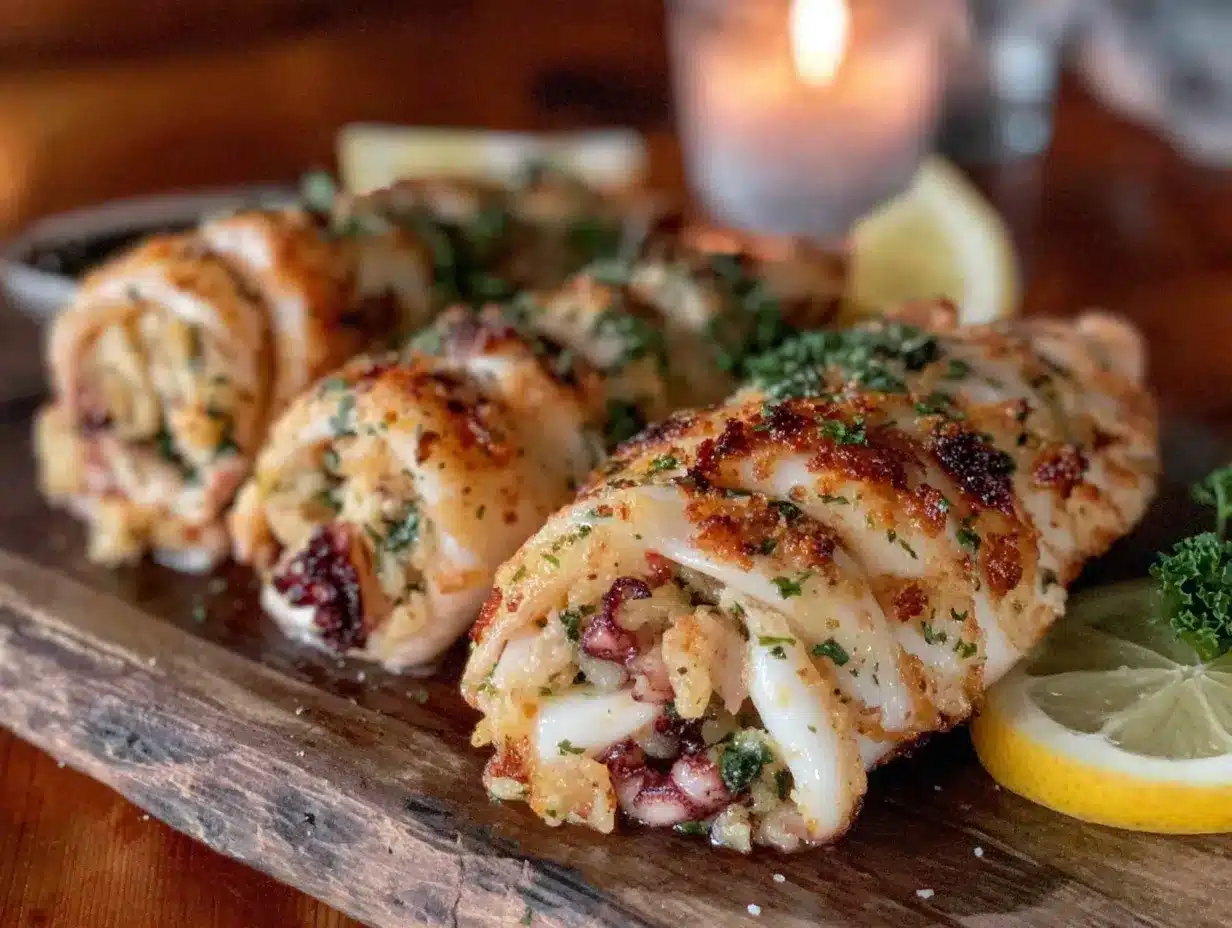 baked stuffed calamari preparation steps