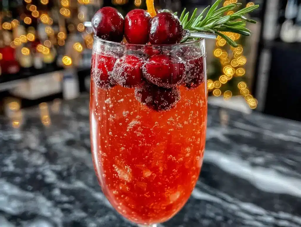 best sparkling cranberry prosecco punch - featured image