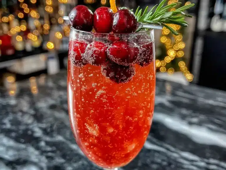 best sparkling cranberry prosecco punch - featured image