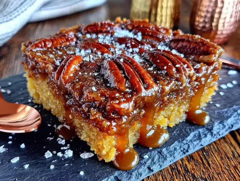 bourbon pecan pie bars - featured image