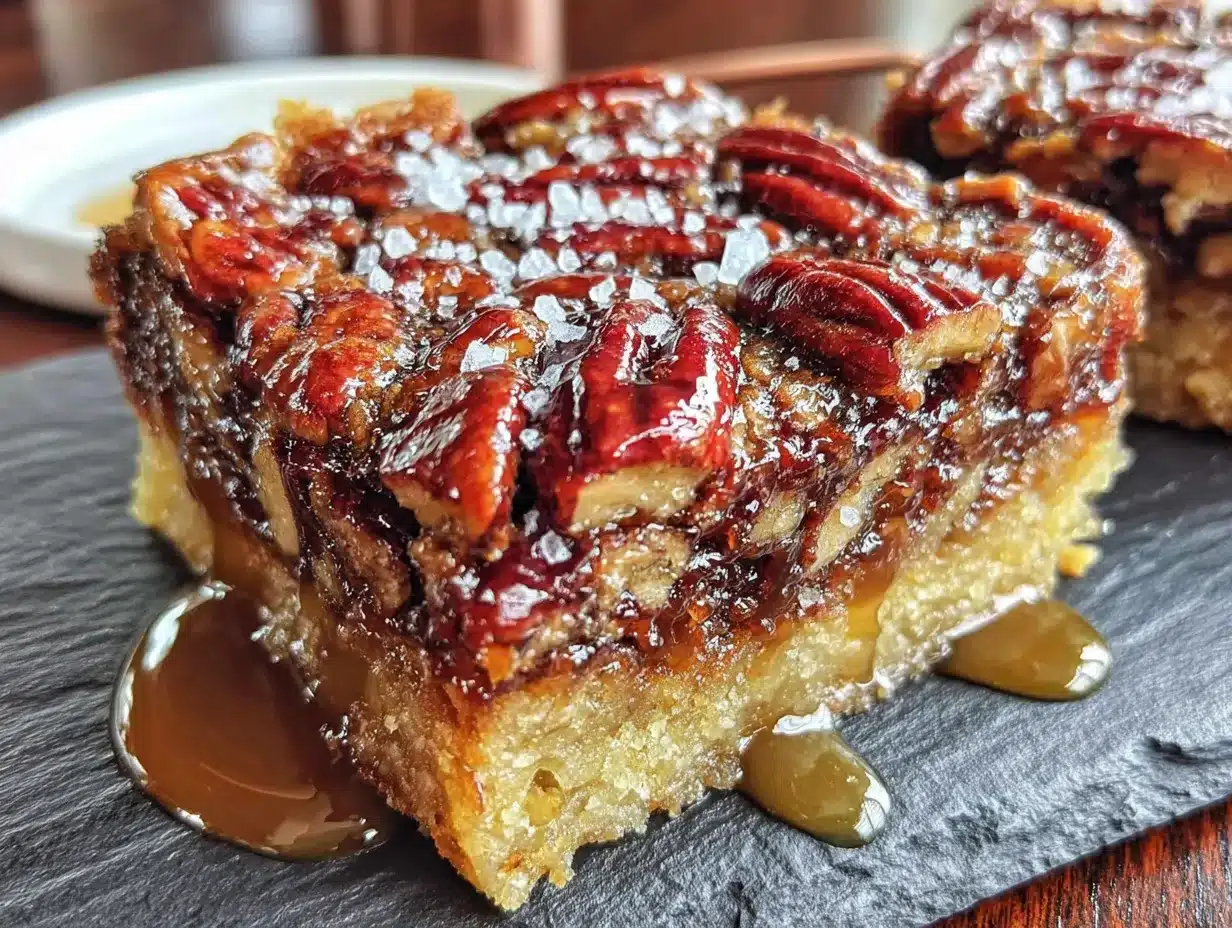 bourbon pecan pie bars preparation steps