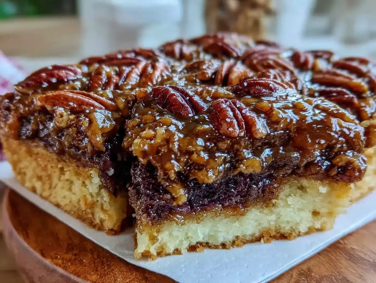 bourbon pecan pie bars preparation steps