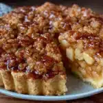 brown butter apple crumble pie - featured image