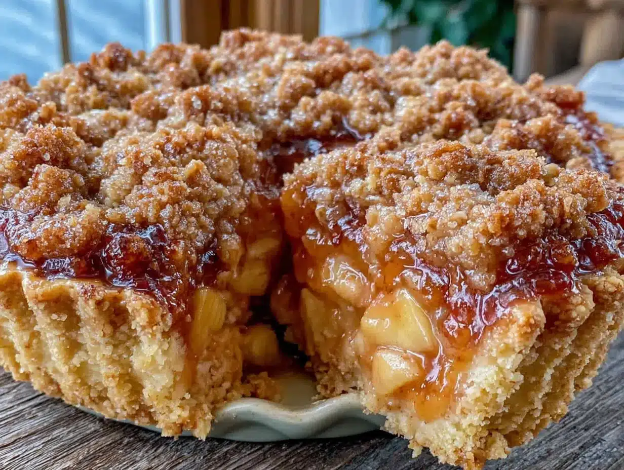 brown butter apple crumble pie preparation steps
