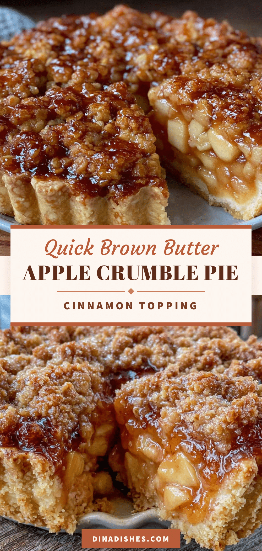 brown butter apple crumble pie recipe