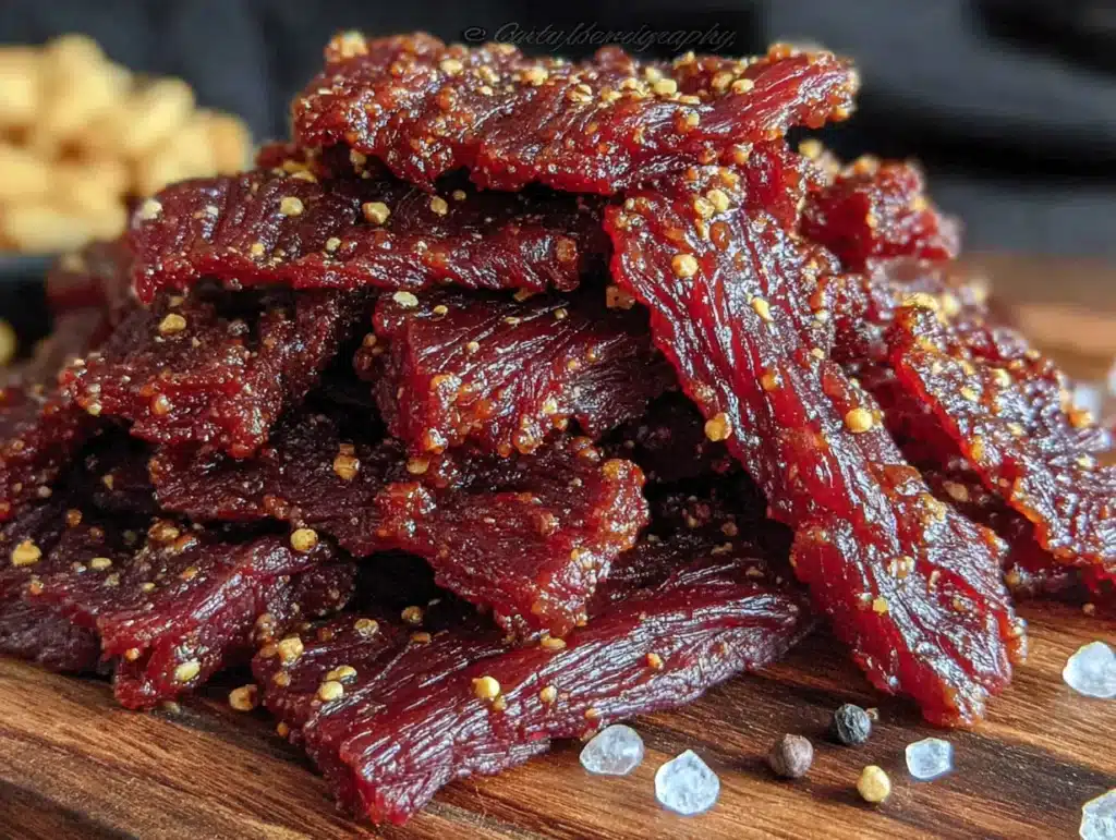 brown sugar deer jerky - featured image