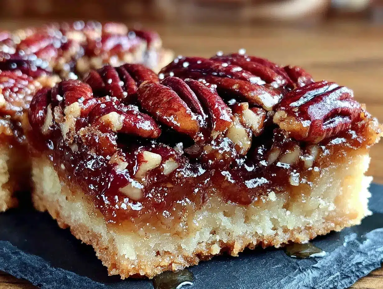 Budget-friendly pecan pie bars for two preparation steps