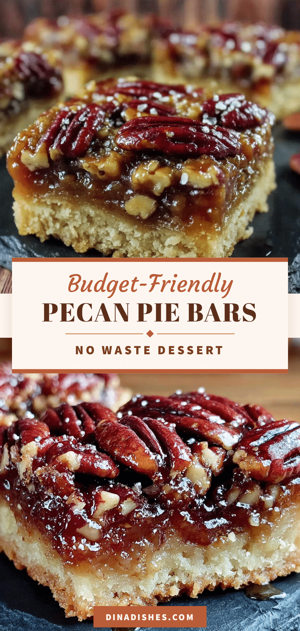Budget-friendly pecan pie bars for two recipe