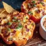 buffalo chicken dip stuffed peppers - featured image