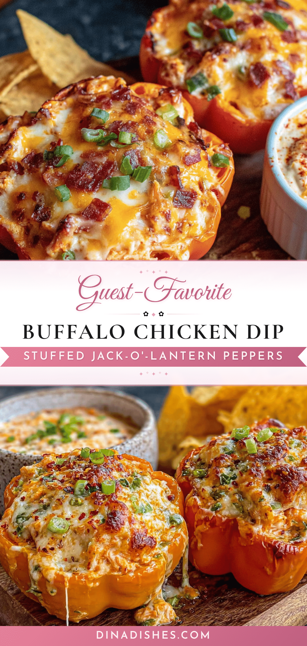 buffalo chicken dip stuffed peppers recipe