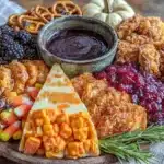 candy corn cheese charcuterie board - featured image