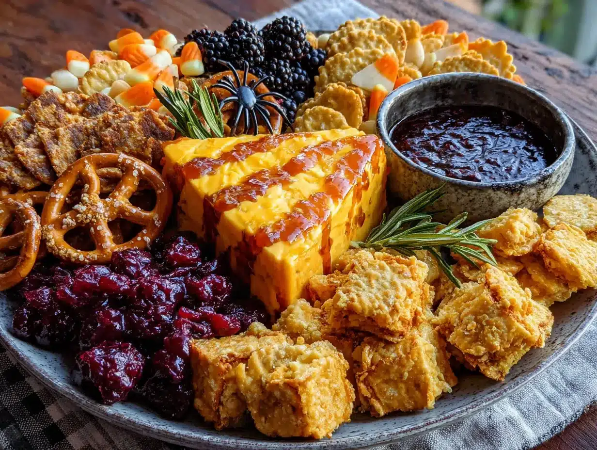 candy corn cheese charcuterie board preparation steps