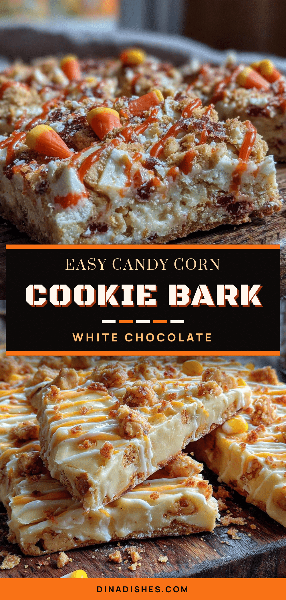 candy corn white chocolate cookie bark recipe