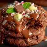 chocolate mint christmas cookies - featured image