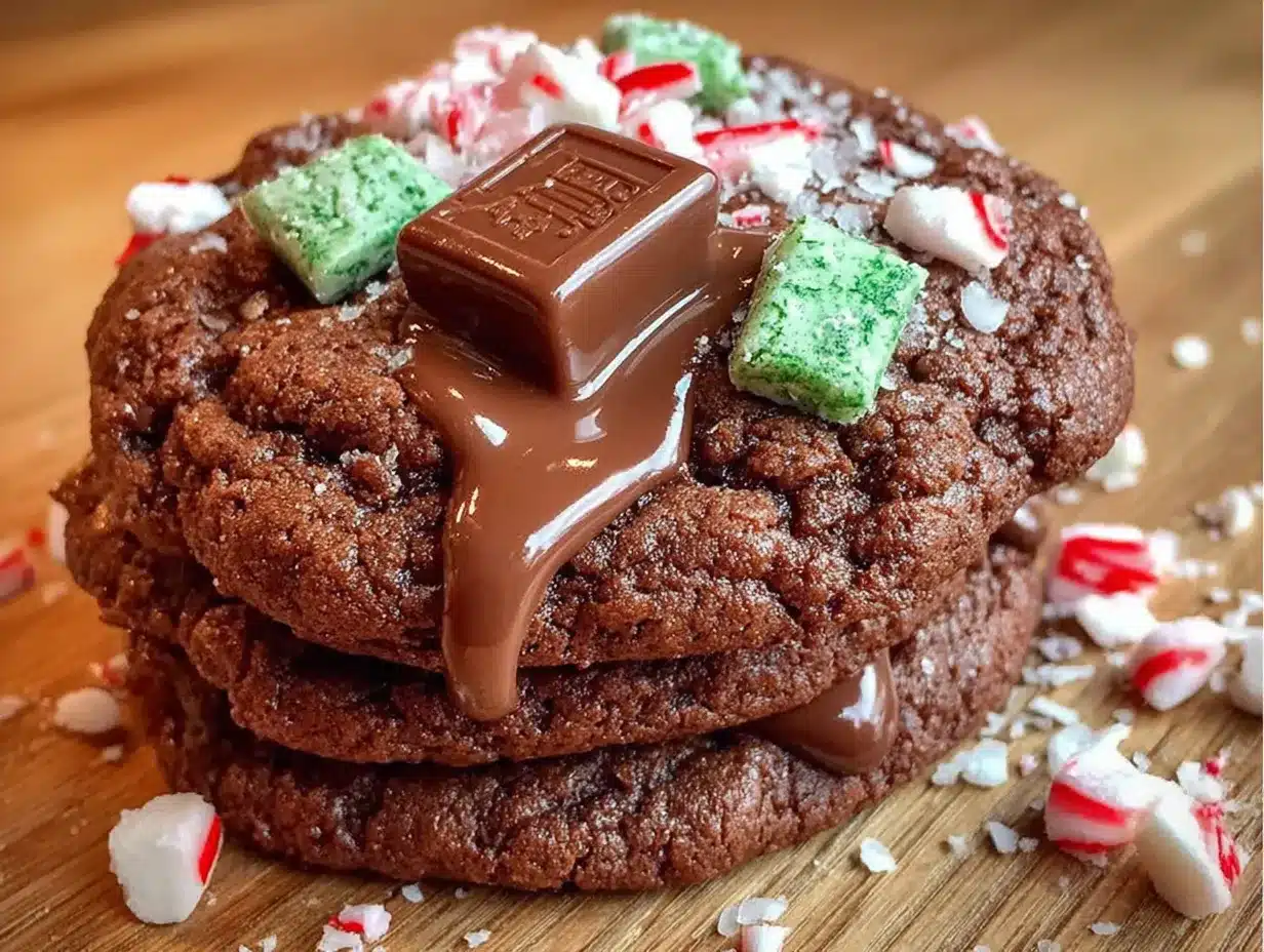 chocolate mint christmas cookies preparation steps