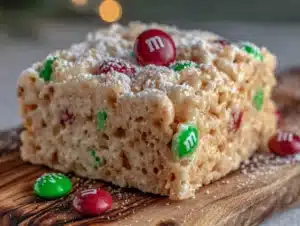 christmas rice krispie treats - featured image