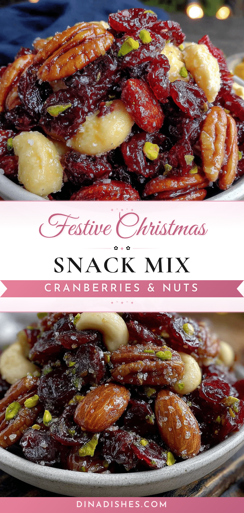 christmas snack mix with cranberries recipe