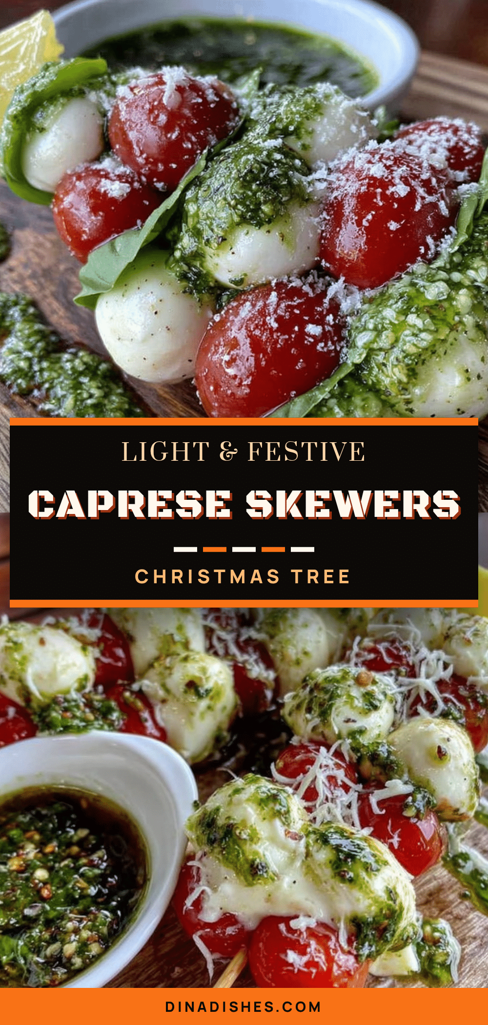Christmas Tree Caprese Skewers recipe