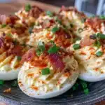 Classic Loaded Deviled Eggs with Crispy Bacon - featured image