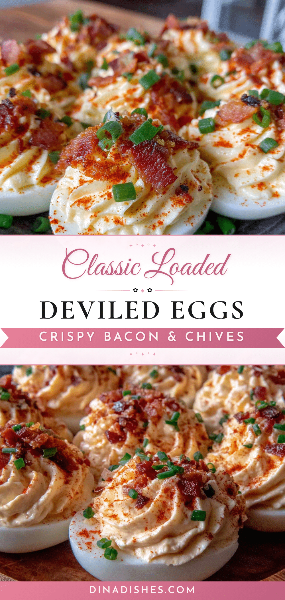 Classic Loaded Deviled Eggs with Crispy Bacon recipe