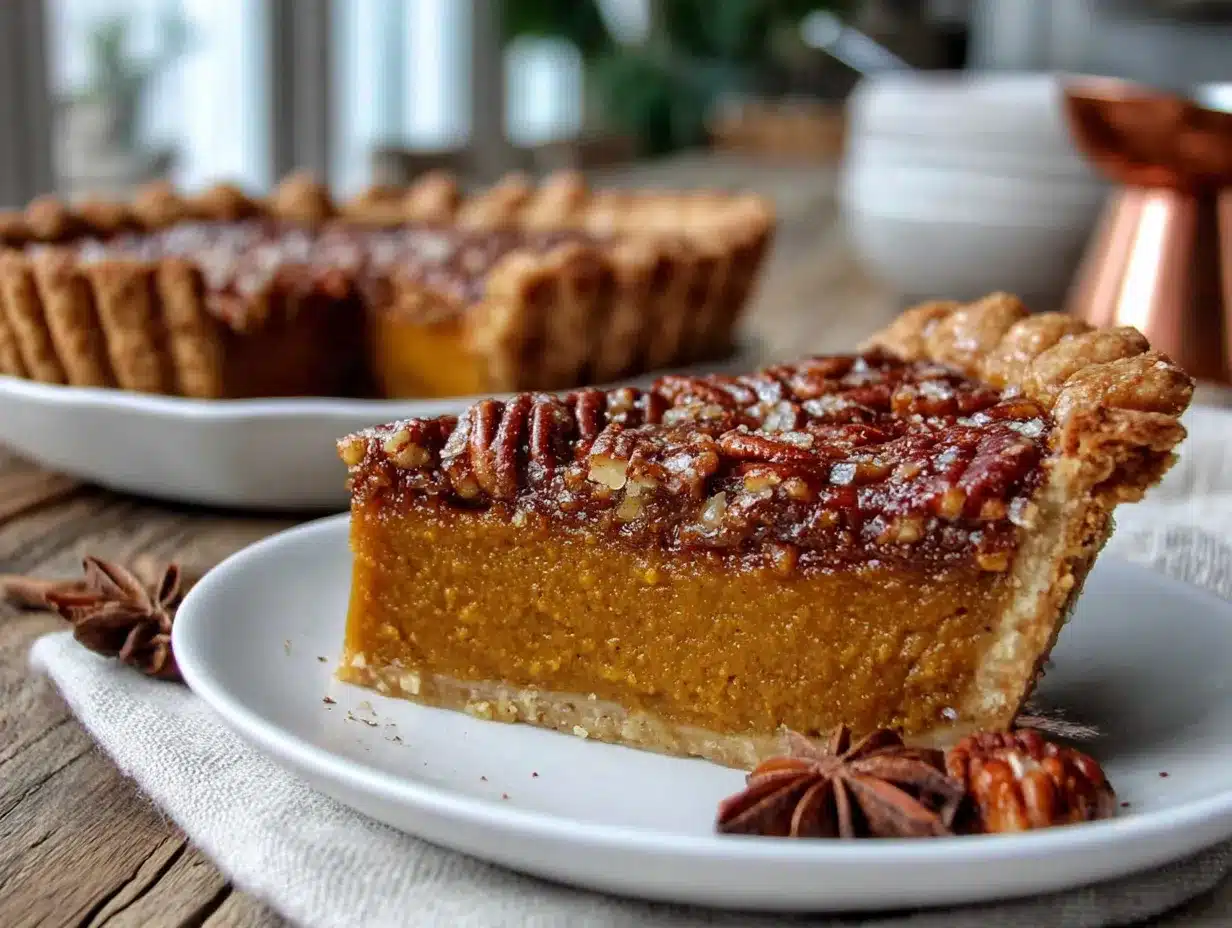 classic pumpkin pie with salted pecan crust preparation steps