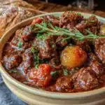cozy 5-ingredient crockpot beef stew with red wine - featured image