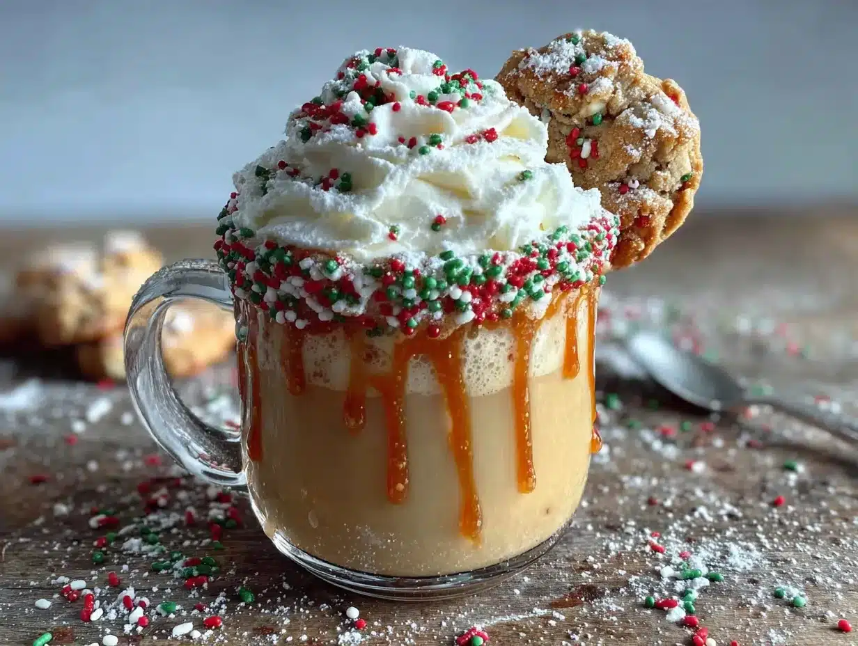 cozy copycat starbucks christmas sugar cookie latte preparation steps