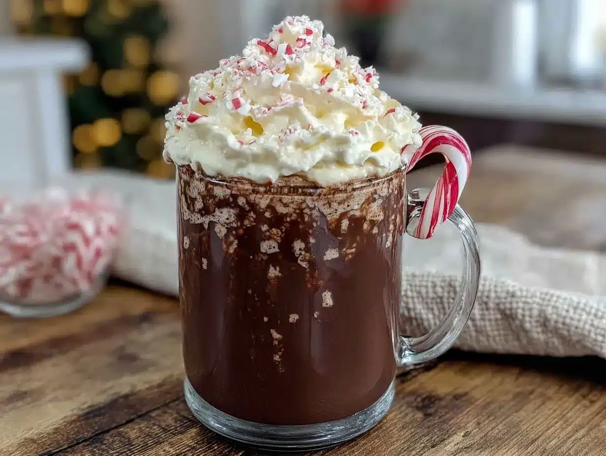 cozy copycat Starbucks peppermint mocha preparation steps