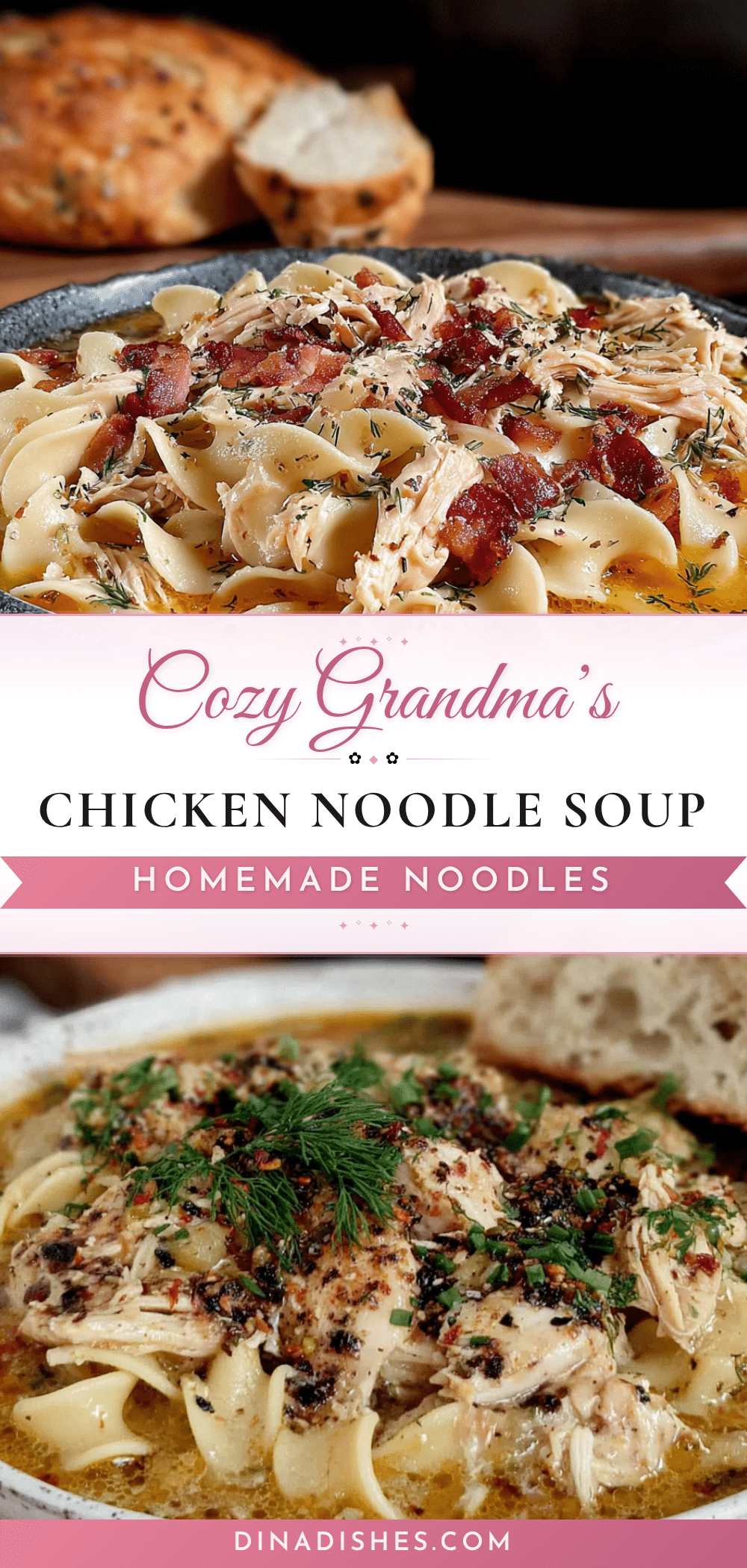 cozy grandmas chicken noodle soup with homemade noodles recipe