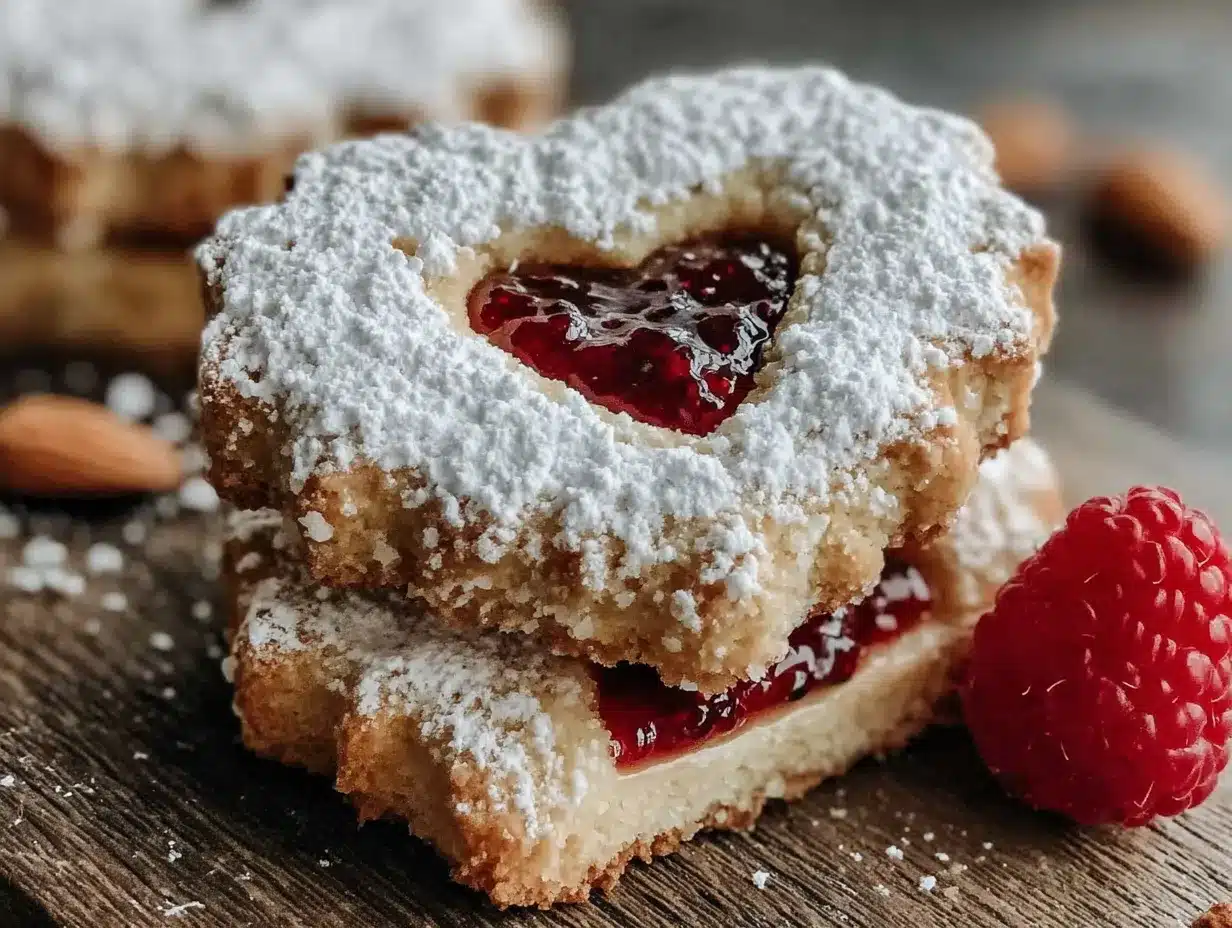 Cozy Heart-Shaped Linzer Cookies with Raspberry Jam preparation steps