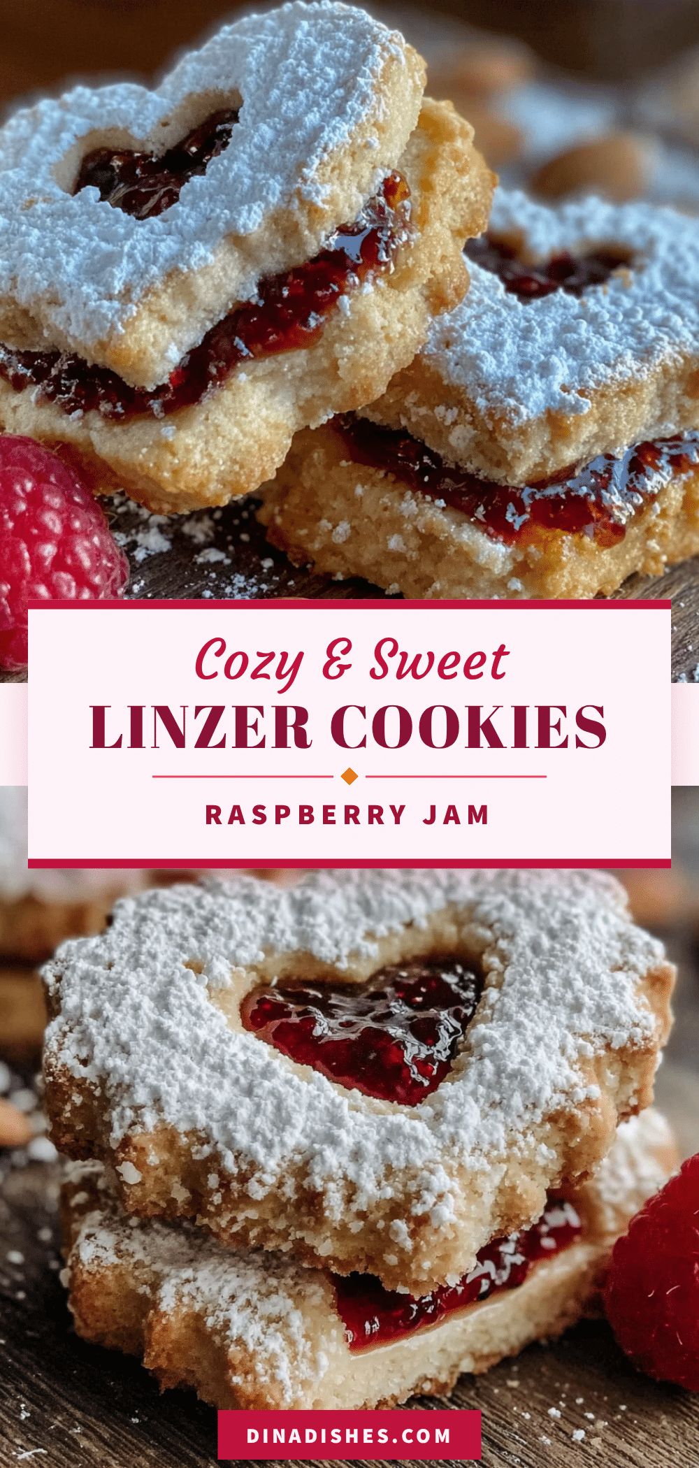 Cozy Heart-Shaped Linzer Cookies with Raspberry Jam recipe
