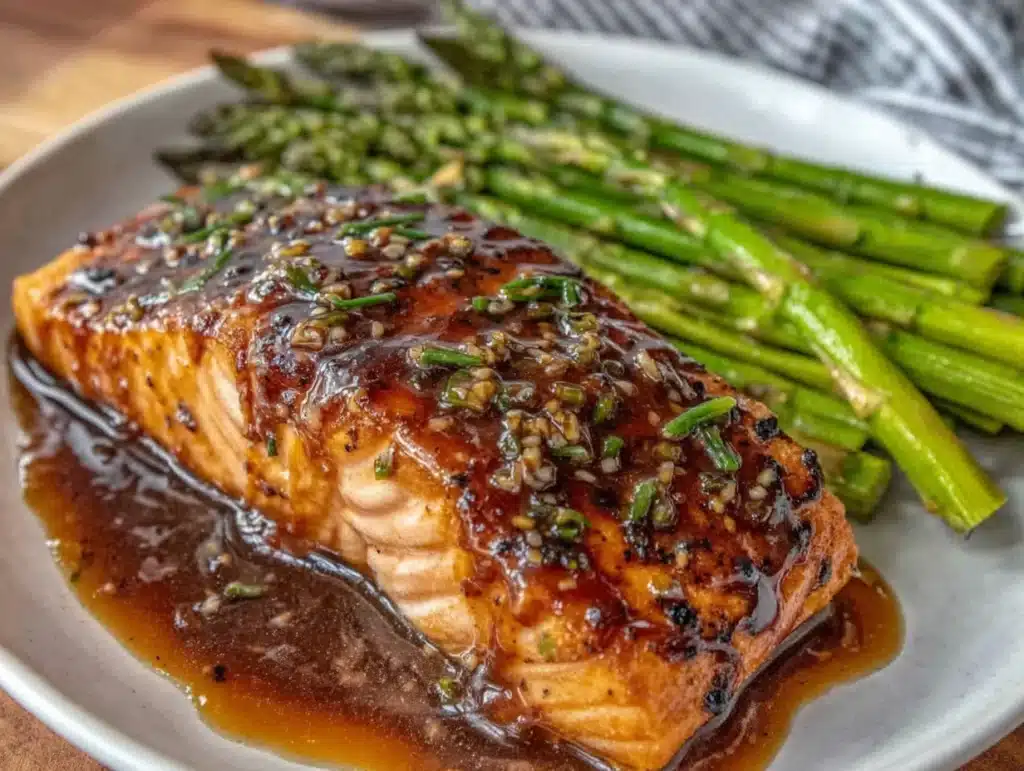 cozy honey garlic salmon - featured image