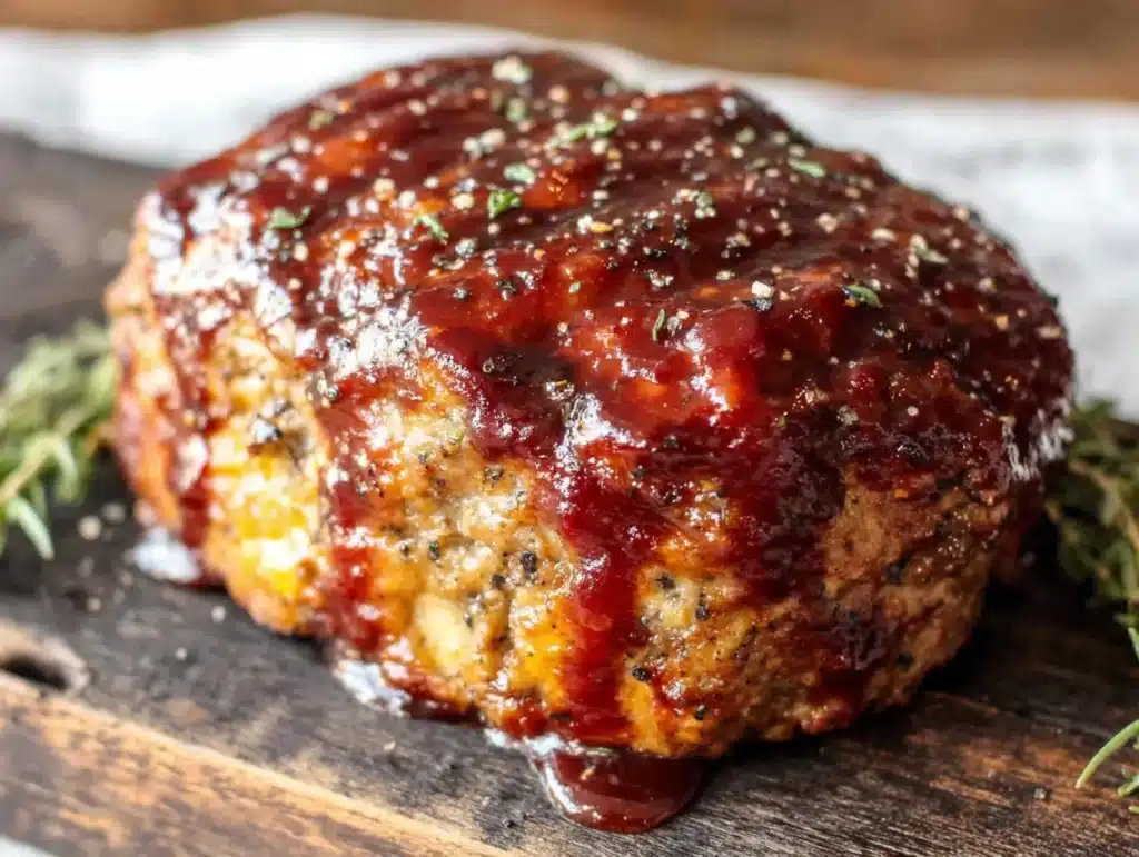 cozy old-fashioned meatloaf with brown sugar glaze - featured image