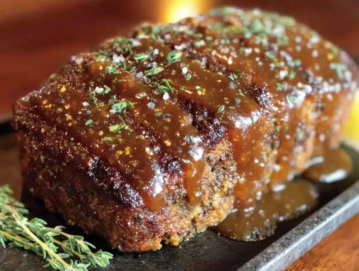 cozy old-fashioned meatloaf with brown sugar glaze preparation steps