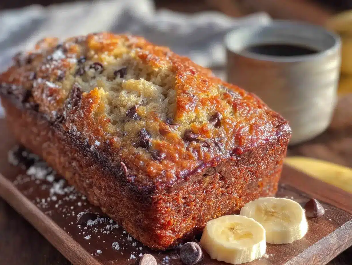 cozy one-bowl banana bread with chocolate chips preparation steps