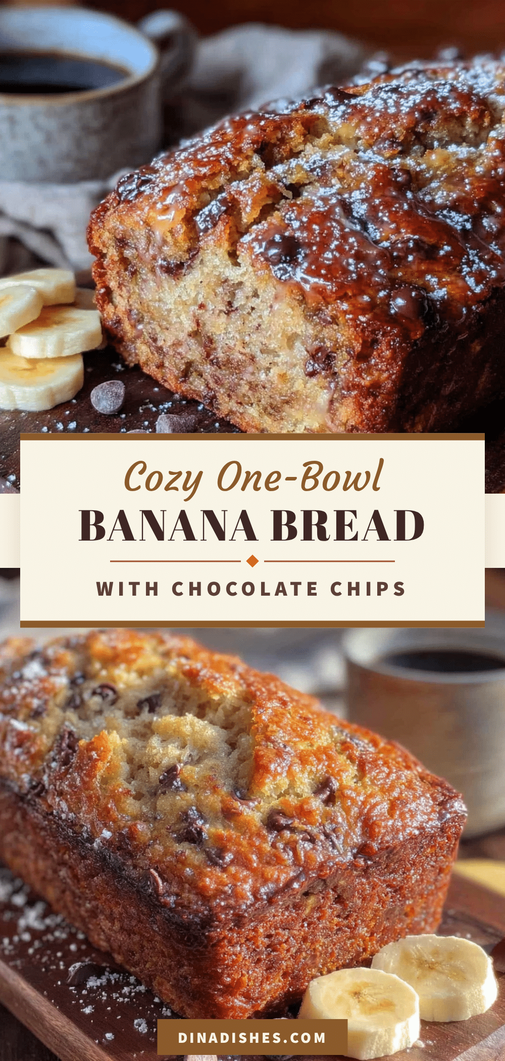 cozy one-bowl banana bread with chocolate chips recipe