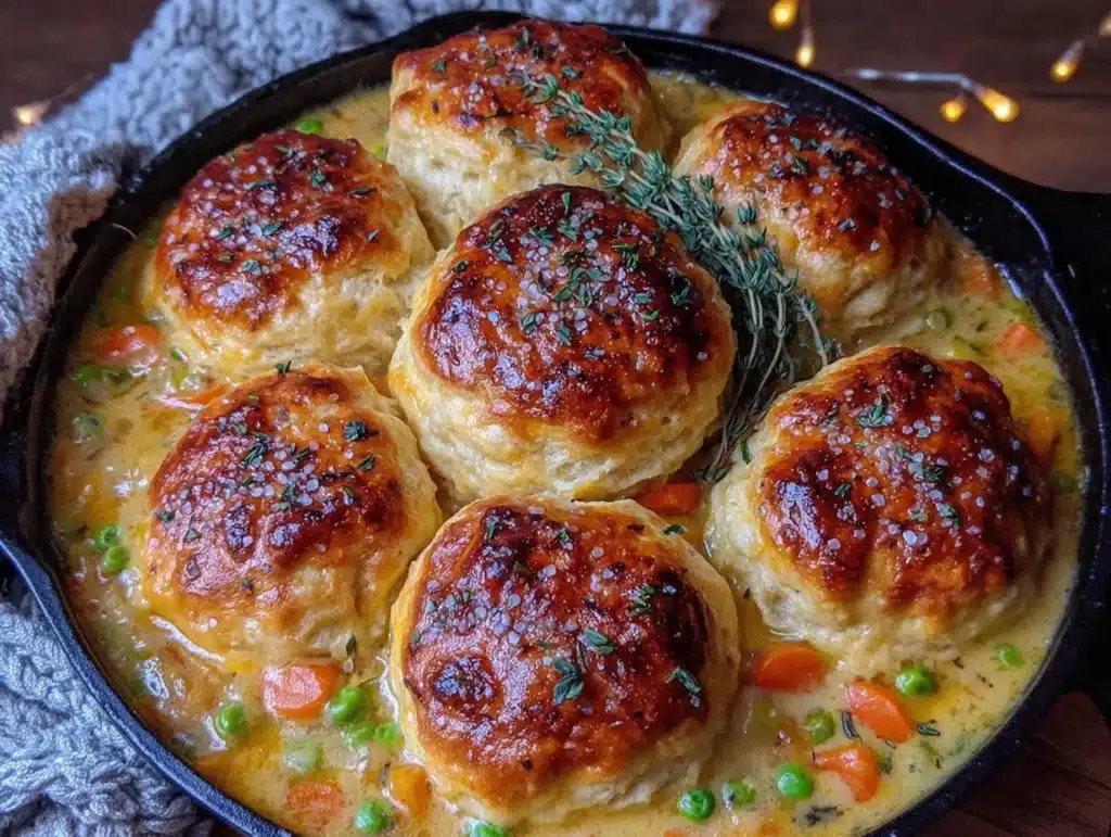 Cozy one-pot chicken & dumplings with buttermilk biscuits - featured image